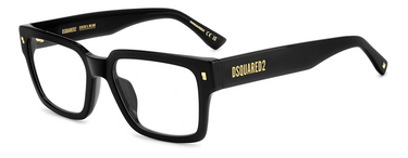 Men Premium Dsquared2 Eyeglasses: D2 0167/G - Black - SpecSMART Eye Clinic (Diagonal View)